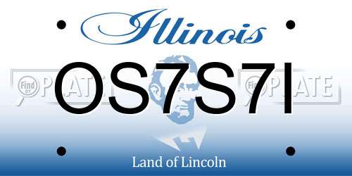 OS7S7I Illinois License Plate