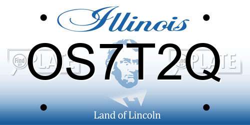 OS7T2Q Illinois License Plate