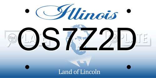 OS7Z2D Illinois License Plate