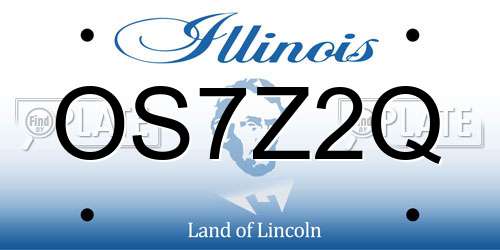 OS7Z2Q Illinois License Plate