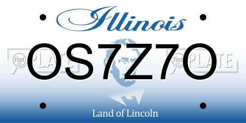 OS7Z7O Illinois License Plate