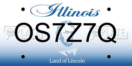 OS7Z7Q Illinois License Plate