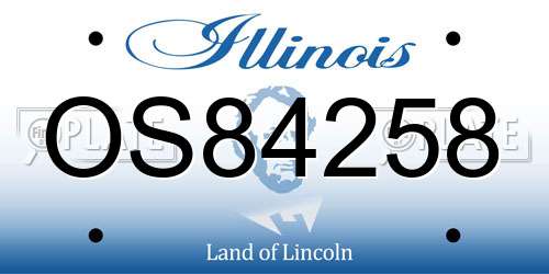 OS84258 Illinois License Plate
