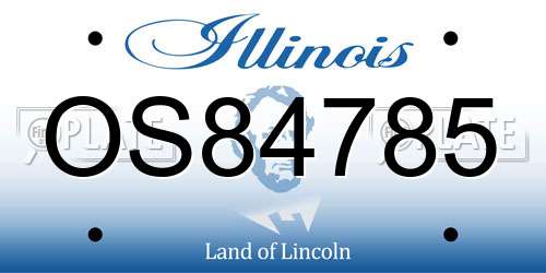 OS84785 Illinois License Plate