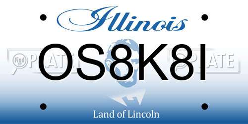 OS8K8I Illinois License Plate