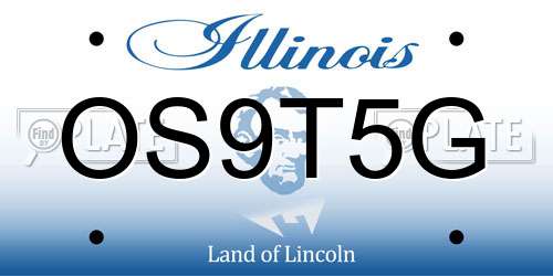 OS9T5G Illinois License Plate