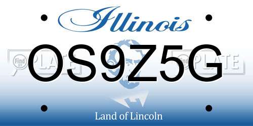 OS9Z5G Illinois License Plate