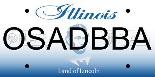 OSADBBA Illinois License Plate