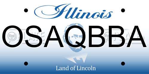 OSAQBBA Illinois License Plate