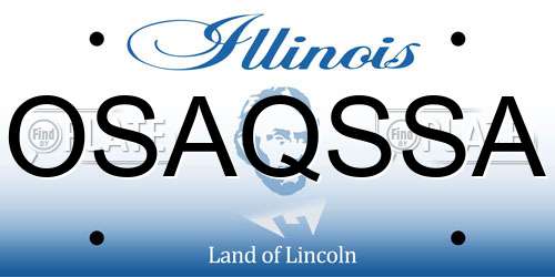 OSAQSSA Illinois License Plate