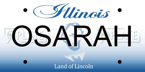 OSARAH Illinois License Plate