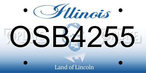 OSB4255 Illinois License Plate