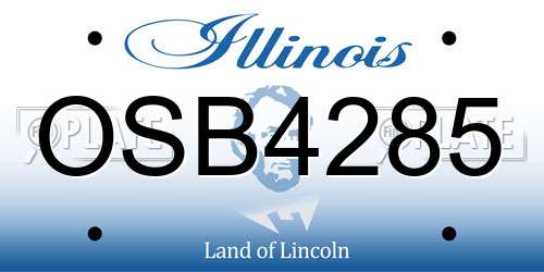OSB4285 Illinois License Plate