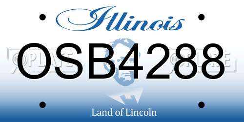 OSB4288 Illinois License Plate
