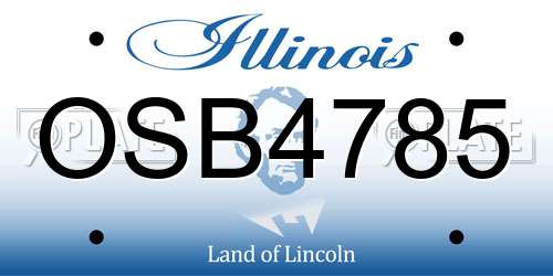 OSB4785 Illinois License Plate