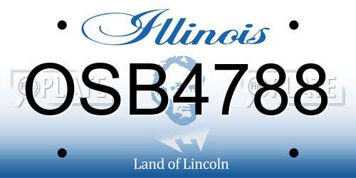 OSB4788 Illinois License Plate