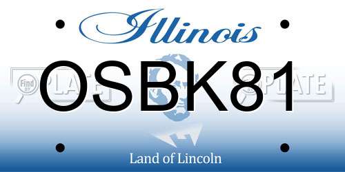 OSBK81 Illinois License Plate