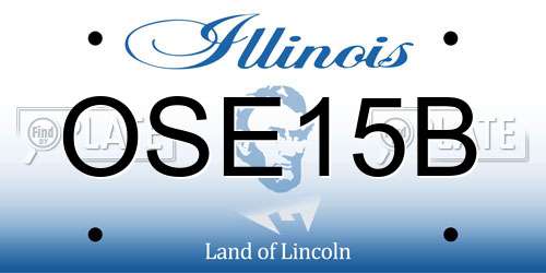 OSE15B Illinois License Plate