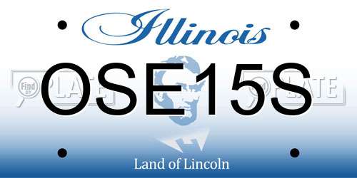 OSE15S Illinois License Plate