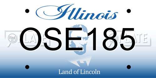 OSE185 Illinois License Plate