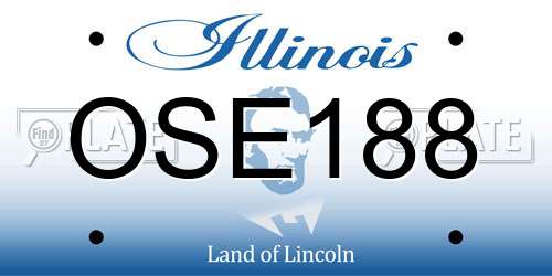 OSE188 Illinois License Plate