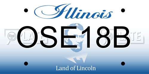 OSE18B Illinois License Plate