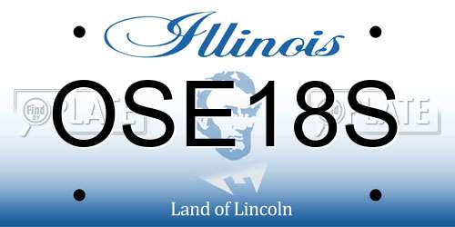 OSE18S Illinois License Plate