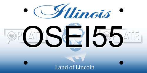 OSEI55 Illinois License Plate