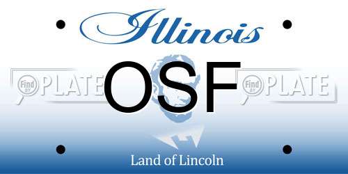 OSF Illinois License Plate