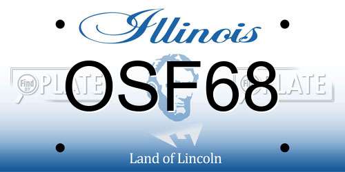 OSF68 Illinois License Plate