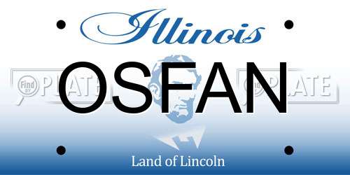 OSFAN Illinois License Plate