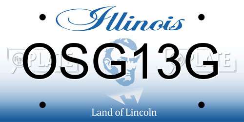 OSG13G Illinois License Plate