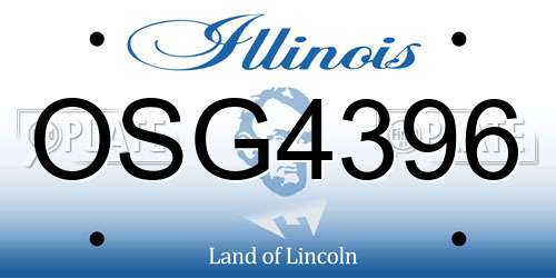 OSG4396 Illinois License Plate