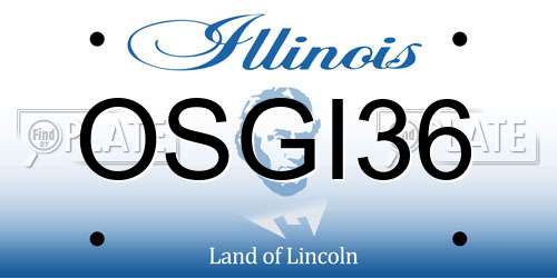 OSGI36 Illinois License Plate