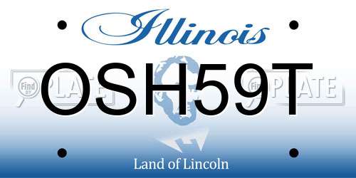 OSH59T Illinois License Plate