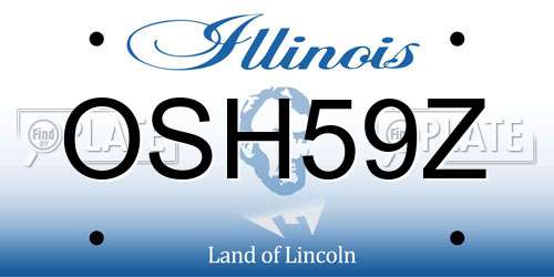 OSH59Z Illinois License Plate