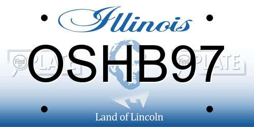 OSHB97 Illinois License Plate