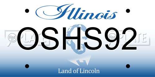OSHS92 Illinois License Plate