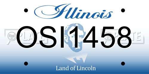 OSI1458 Illinois License Plate