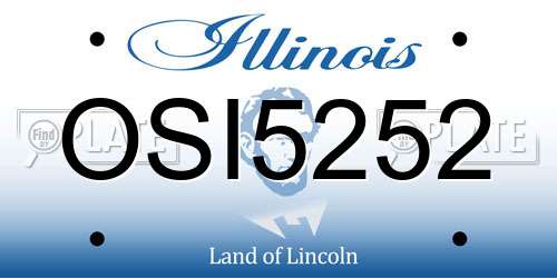 OSI5252 Illinois License Plate