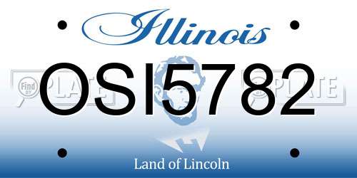 OSI5782 Illinois License Plate