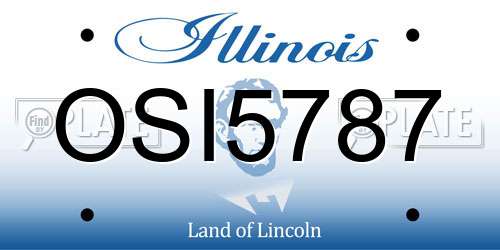 OSI5787 Illinois License Plate