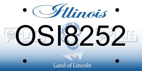 OSI8252 Illinois License Plate