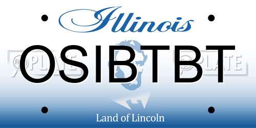 OSIBTBT Illinois License Plate