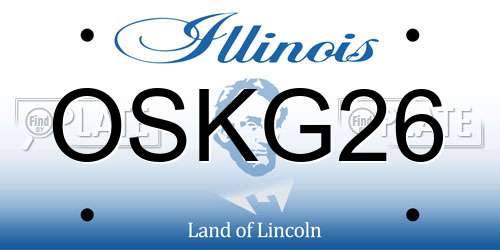 OSKG26 Illinois License Plate