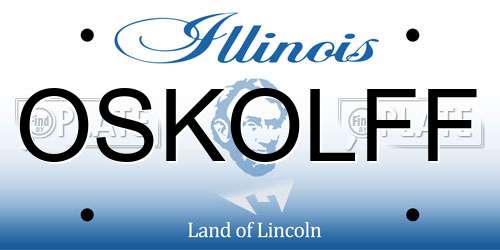 OSKOLFF Illinois License Plate