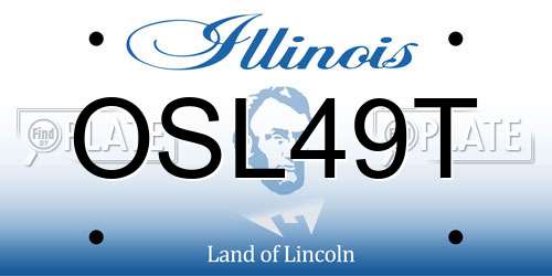 OSL49T Illinois License Plate