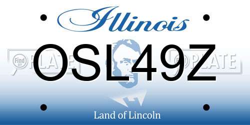 OSL49Z Illinois License Plate