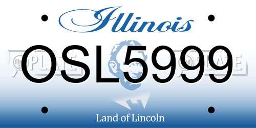 OSL5999 Illinois License Plate