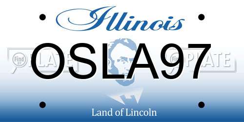 OSLA97 Illinois License Plate
